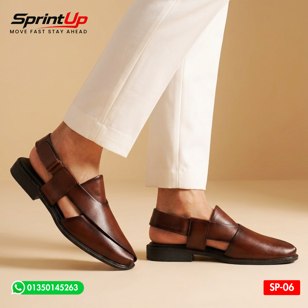 100% Original Leather Premium Quality Men’s Kabli Shoe  SP-06