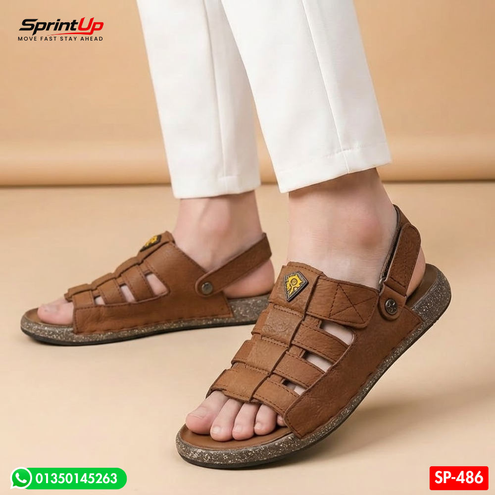 100% Original Leather Premium Quality Casual Sandal SP-486