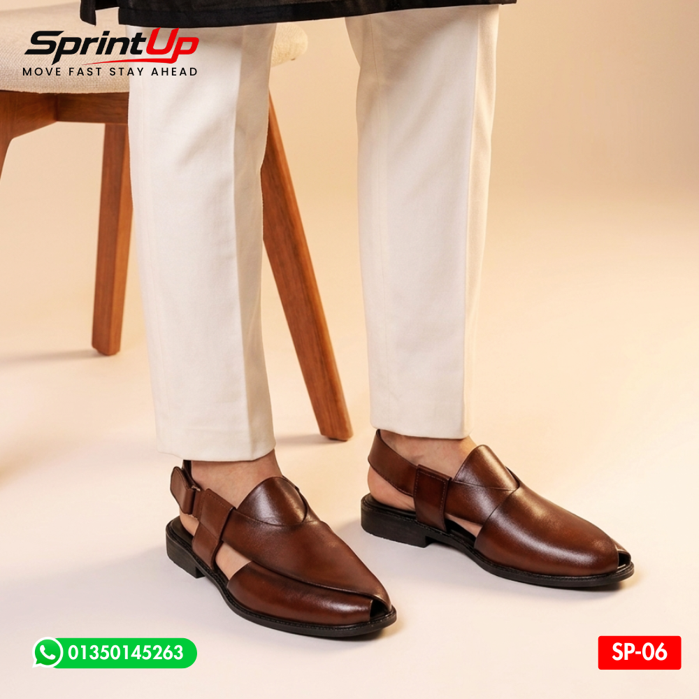 100% Original Leather Premium Quality Men’s Kabli Shoe  SP-06